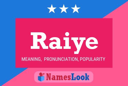 Raiye Name Poster