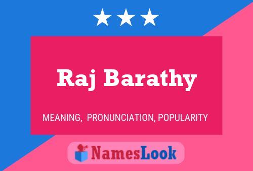 Raj Barathy Name Poster