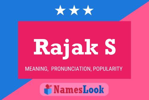 Rajak S Name Poster