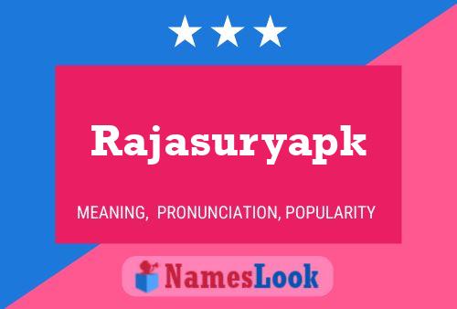 Rajasuryapk Name Poster