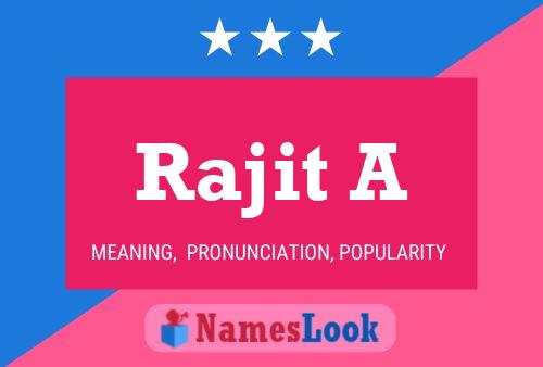 Rajit A Name Poster