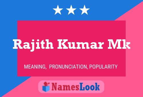 Rajith Kumar Mk Name Poster