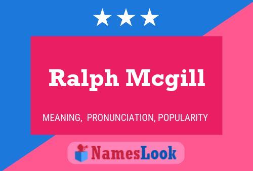 Ralph Mcgill Name Poster