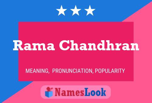 Rama Chandhran Name Poster