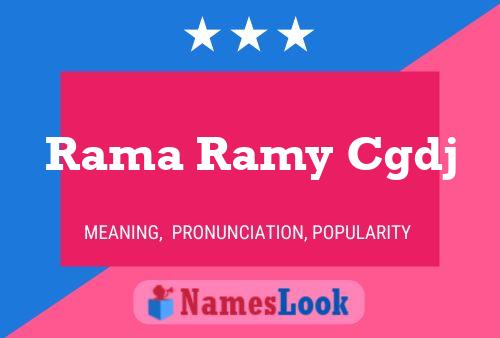 Rama Ramy Cgdj Name Poster