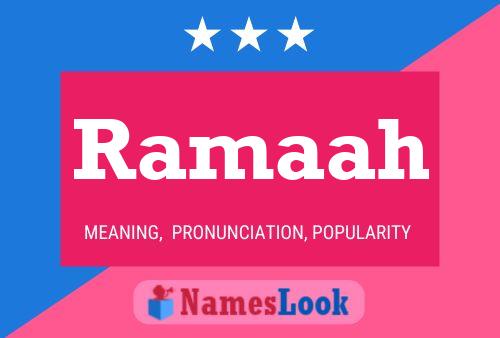 Ramaah Name Poster