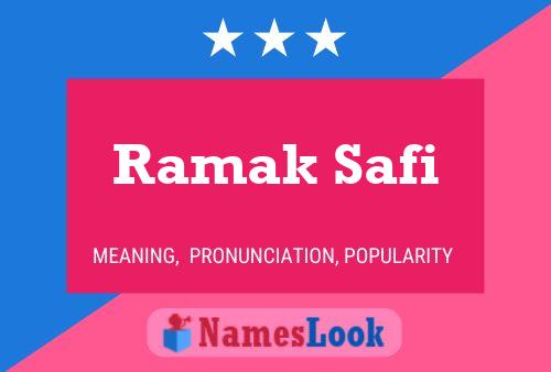 Ramak Safi Name Poster