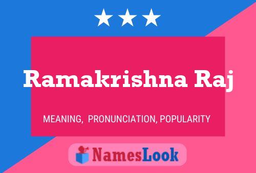 Ramakrishna Raj Name Poster