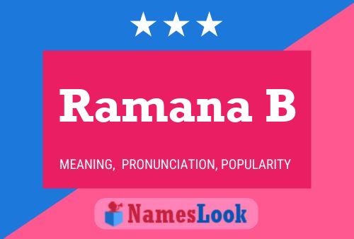 Ramana B Name Poster