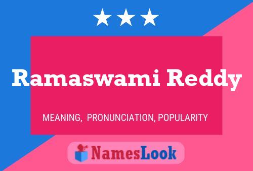 Ramaswami Reddy Name Poster