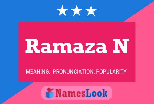 Ramaza N Name Poster