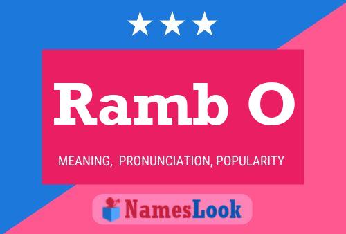 Ramb O Name Poster