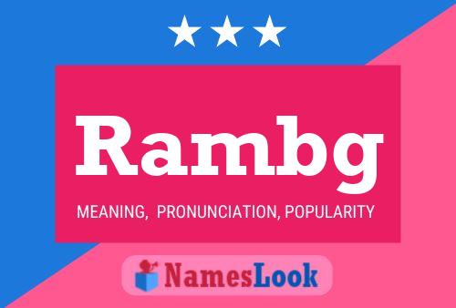 Rambg Name Poster