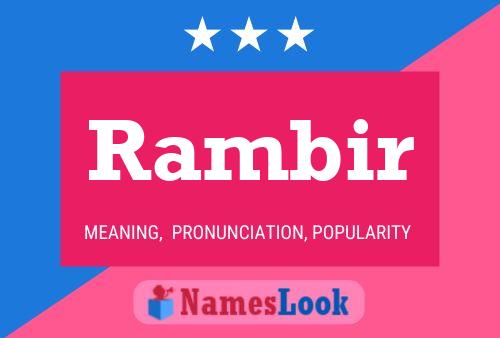 Rambir Name Poster