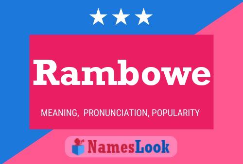 Rambowe Name Poster