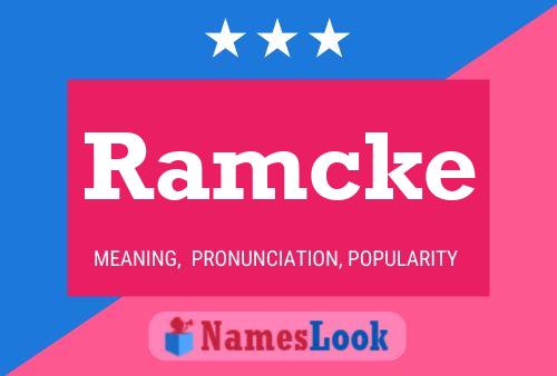 Ramcke Name Poster