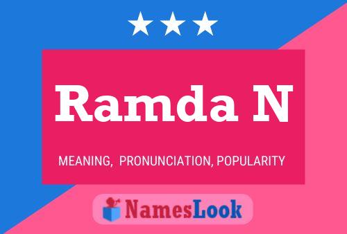 Ramda N Name Poster