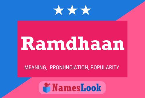 Ramdhaan Name Poster