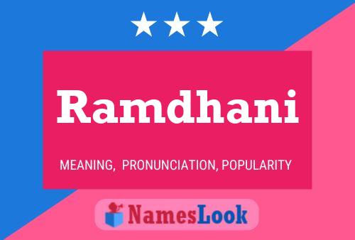 Ramdhani Name Poster