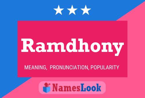 Ramdhony Name Poster