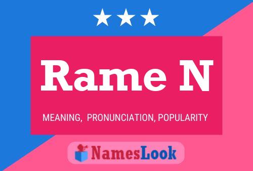 Rame N Name Poster