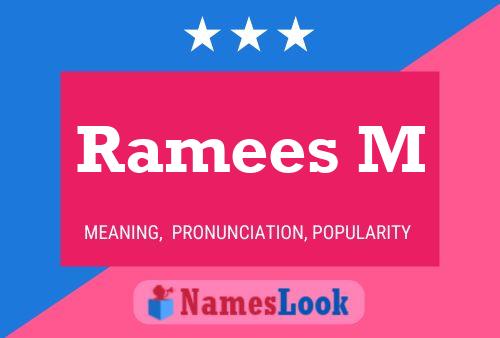 Ramees M Name Poster