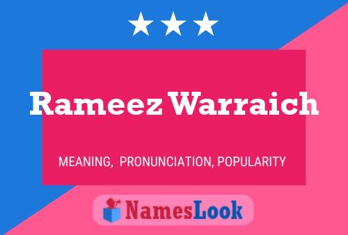 Rameez Warraich Name Poster