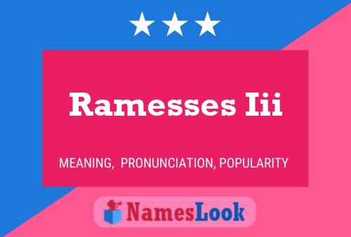 Ramesses Iii Name Poster