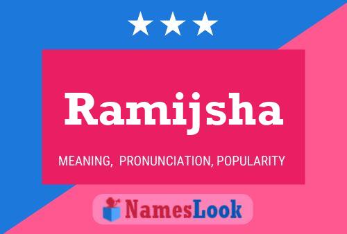 Ramijsha Name Poster