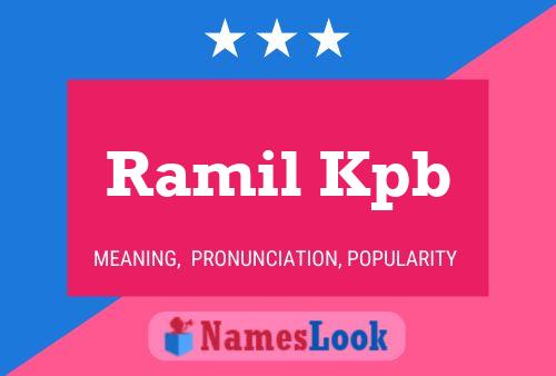 Ramil Kpb Name Poster