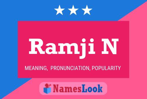 Ramji N Name Poster