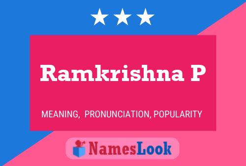 Ramkrishna P Name Poster