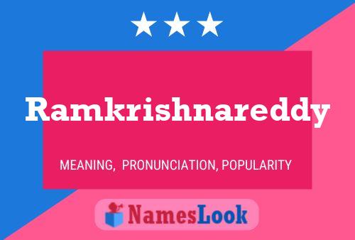 Ramkrishnareddy Name Poster