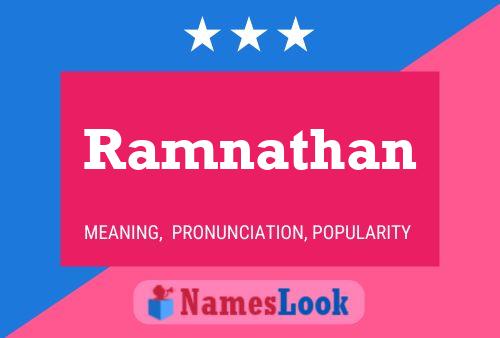 Ramnathan Name Poster