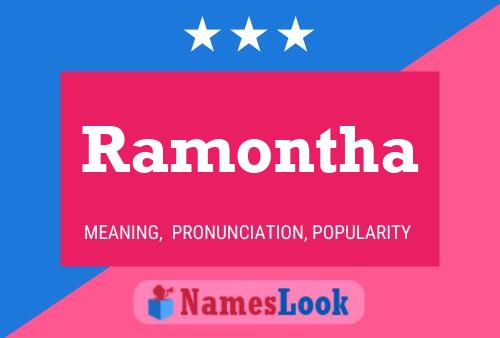 Ramontha Name Poster