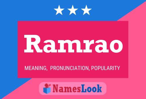 Ramrao Name Poster