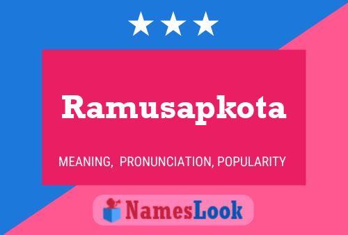 Ramusapkota Name Poster