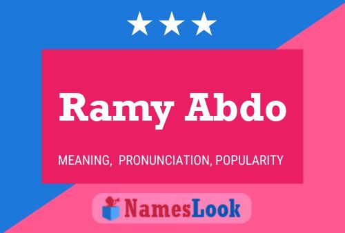 Ramy Abdo Name Poster