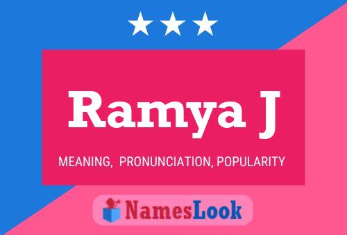 Ramya J Name Poster