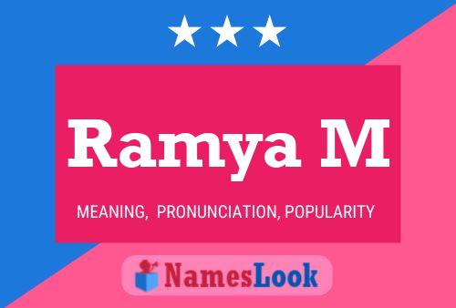 Ramya M Name Poster