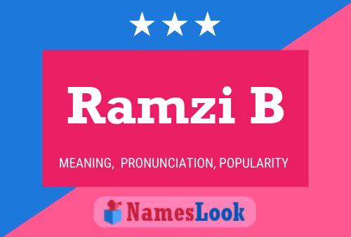 Ramzi B Name Poster