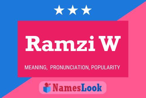 Ramzi W Name Poster