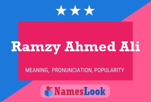 Ramzy Ahmed Ali Name Poster