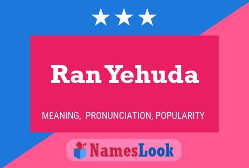 Ran Yehuda Name Poster