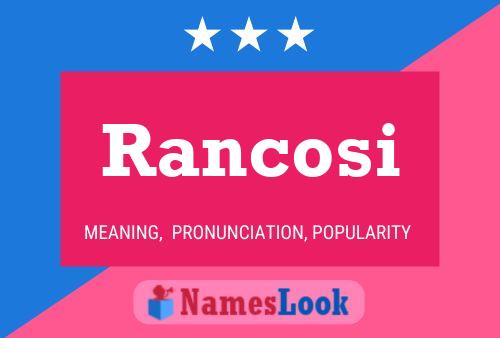 Rancosi Name Poster