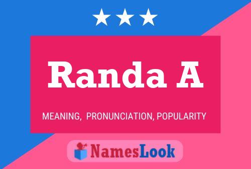 Randa A Name Poster