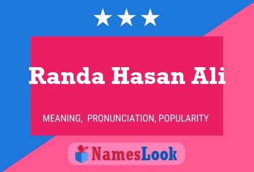 Randa Hasan Ali Name Poster