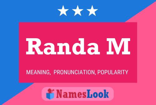 Randa M Name Poster