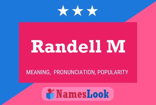 Randell M Name Poster