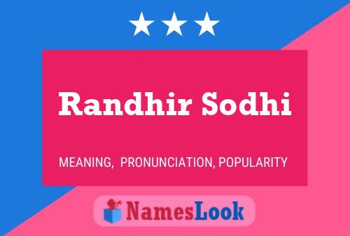 Randhir Sodhi Name Poster